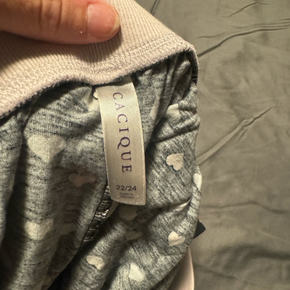 Cacique Black and White Polka Dot Pajama Pants - Picture 3 of 3